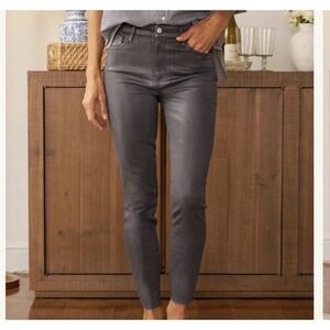Frank & Eileen Womens Sligo Distressed Raw Hem Skinny Jeans Size 32 USA Stretch